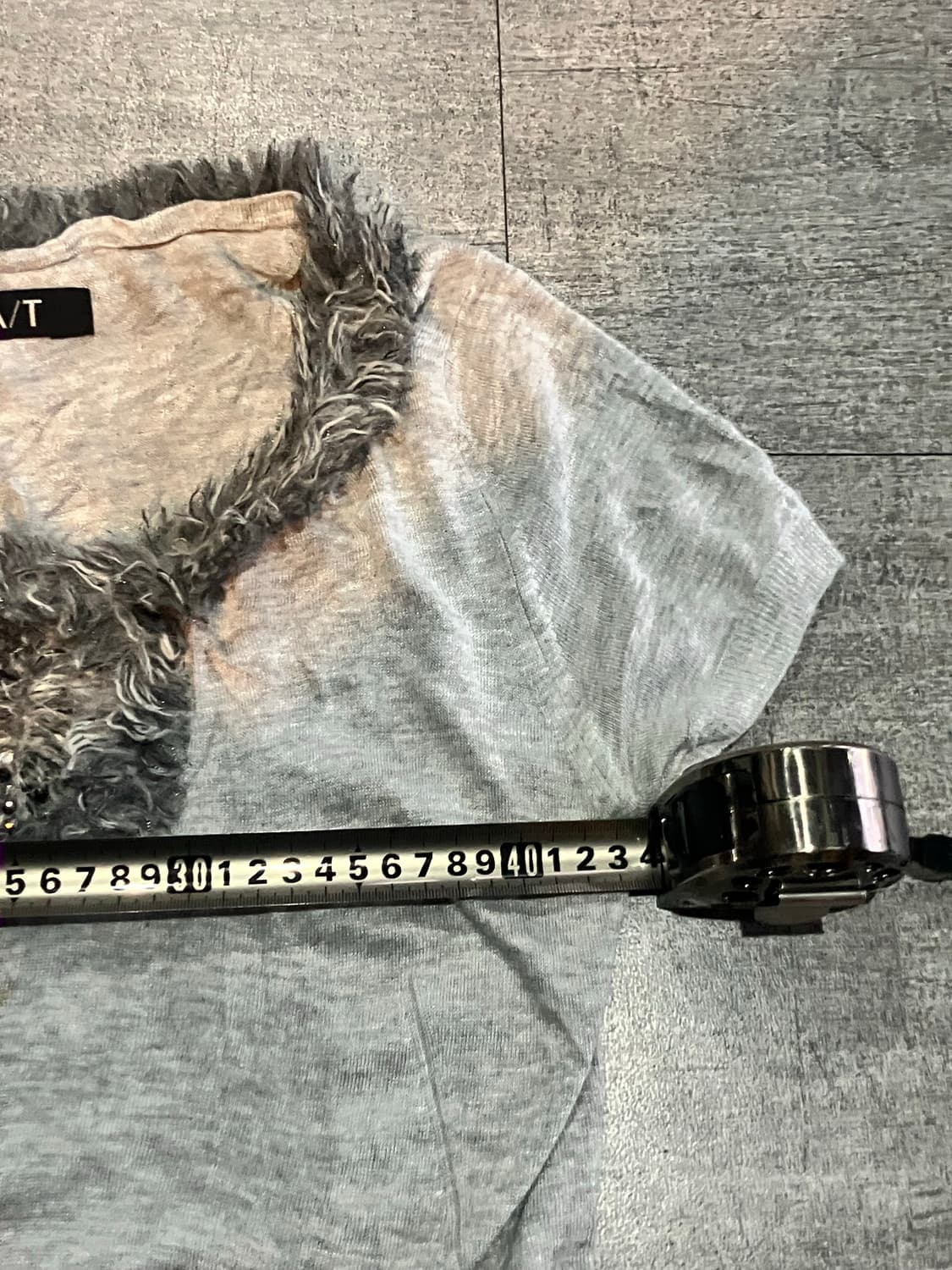 일본빈티지 At 핀터깔y2k 하구미모리걸 퍼디테일 니트스웨터 상품이미지2