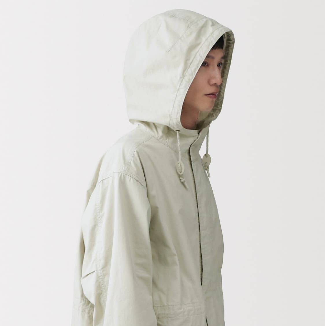 <새상품>SNS인기 무인양품 LABO 코튼 라이트 캔버스 후드 블루종 상품이미지4