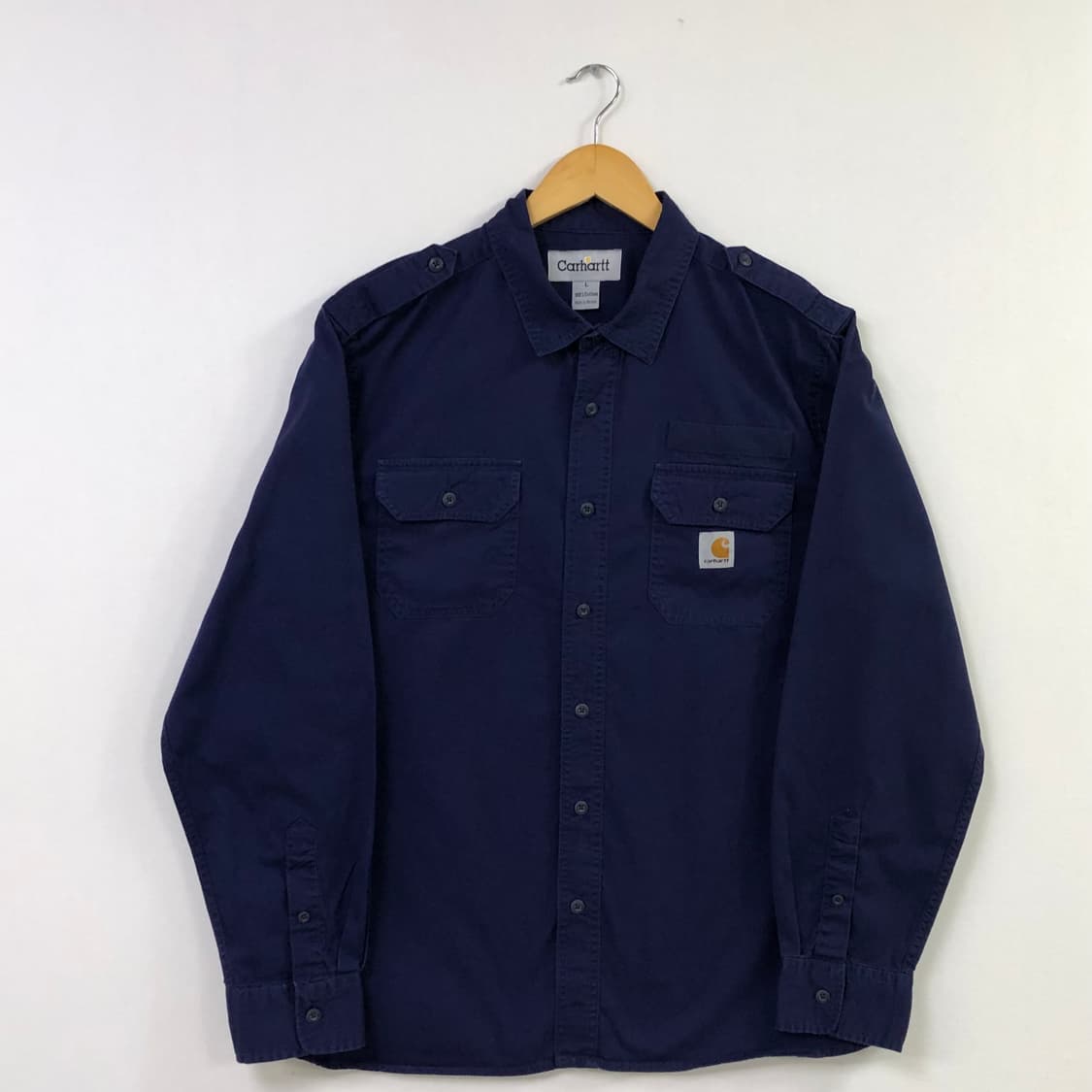 L 칼하트 네이비 워크 셔츠 상품이미지2