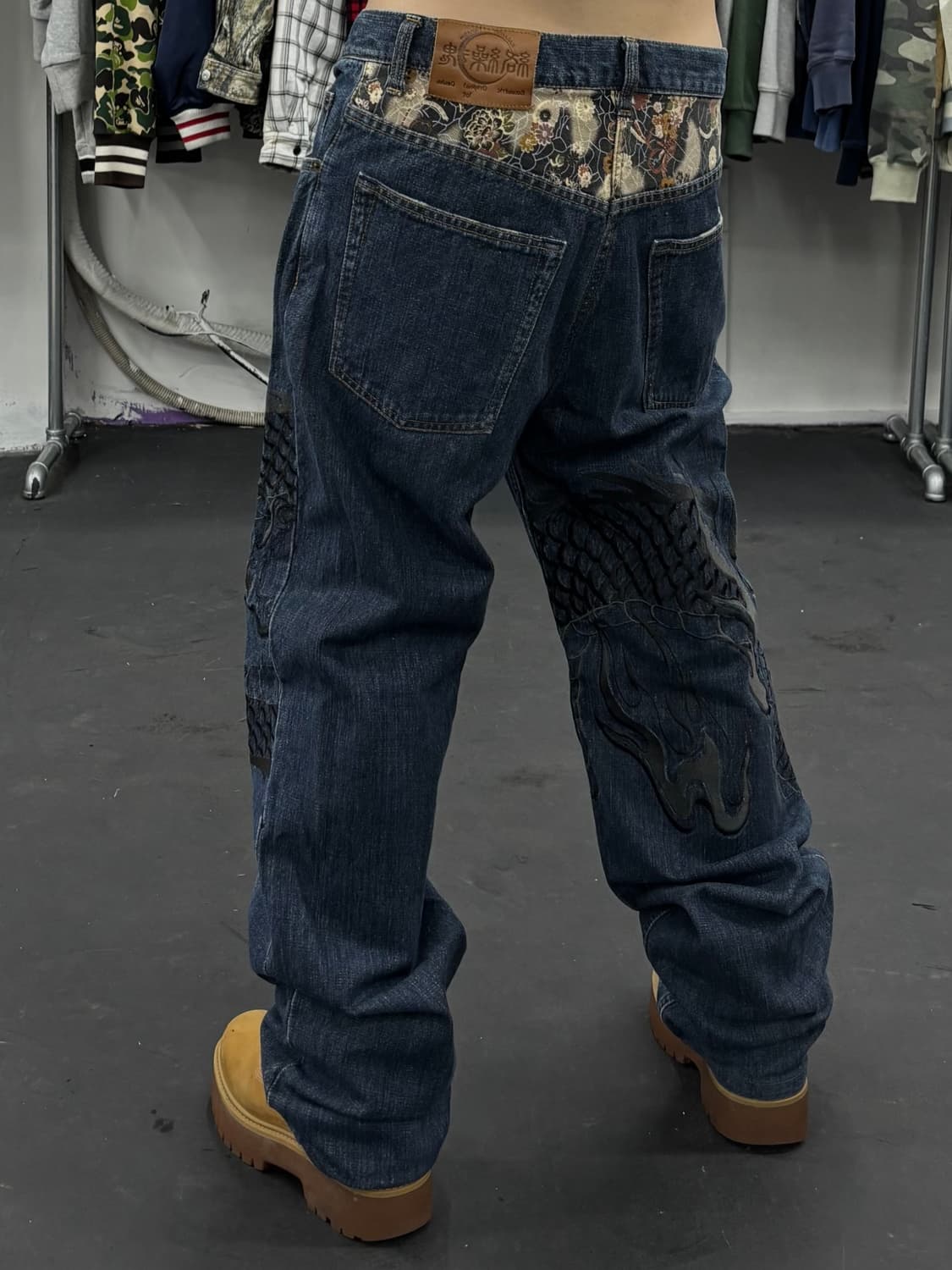 카라쿠리 타마시 오리엔탈 드래곤 데님팬츠 상품이미지5