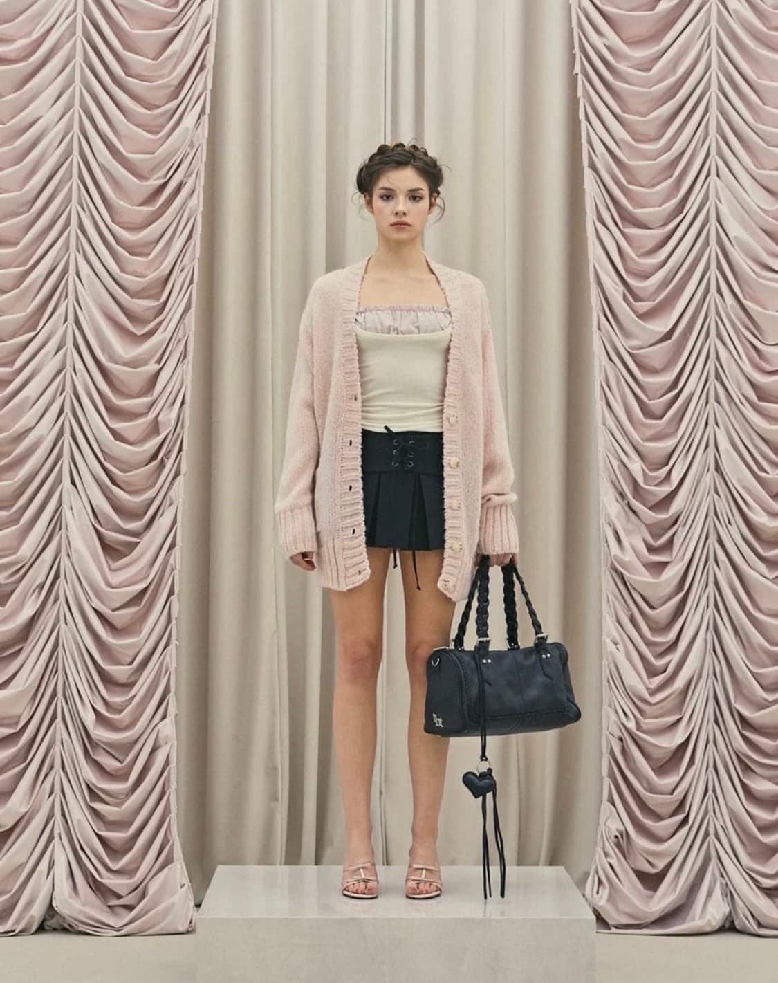 쓰리타임즈 loose peanut cardigan 상품이미지1