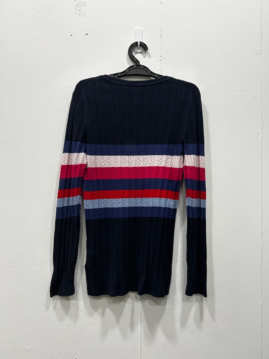 타미힐피거 스트라이프 케이블 니트 여성 M 상품이미지2