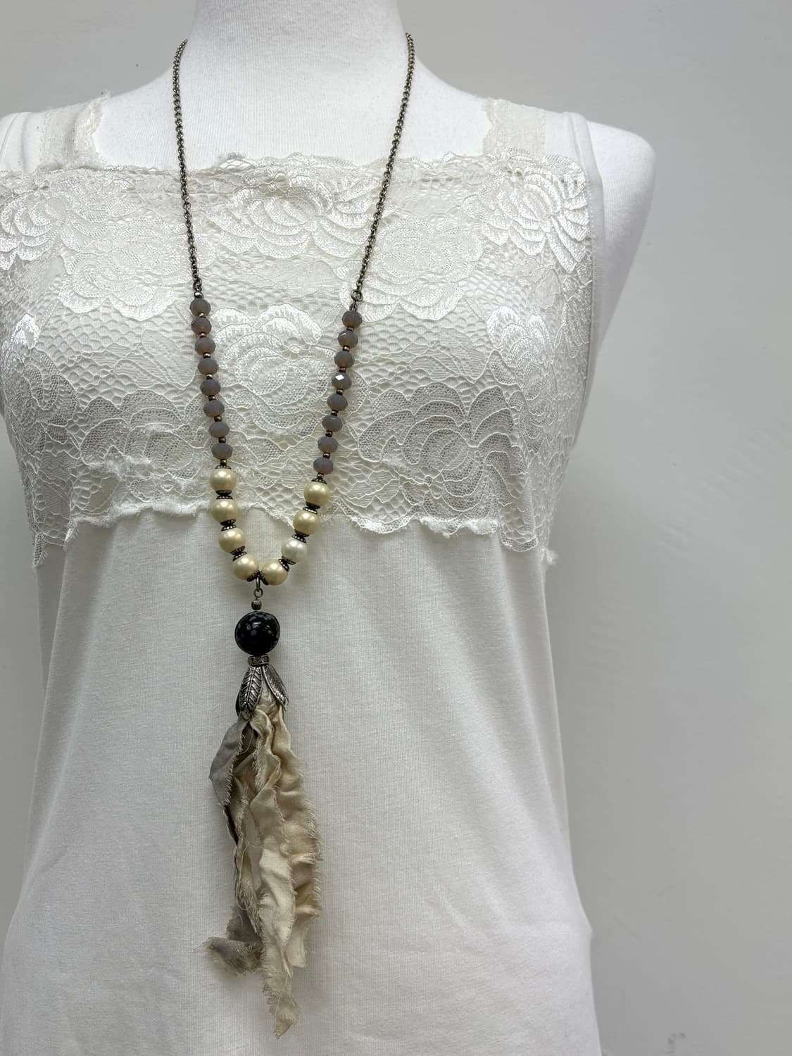 빈티지 보헤미안 히피 깃털 목걸이 상품이미지1