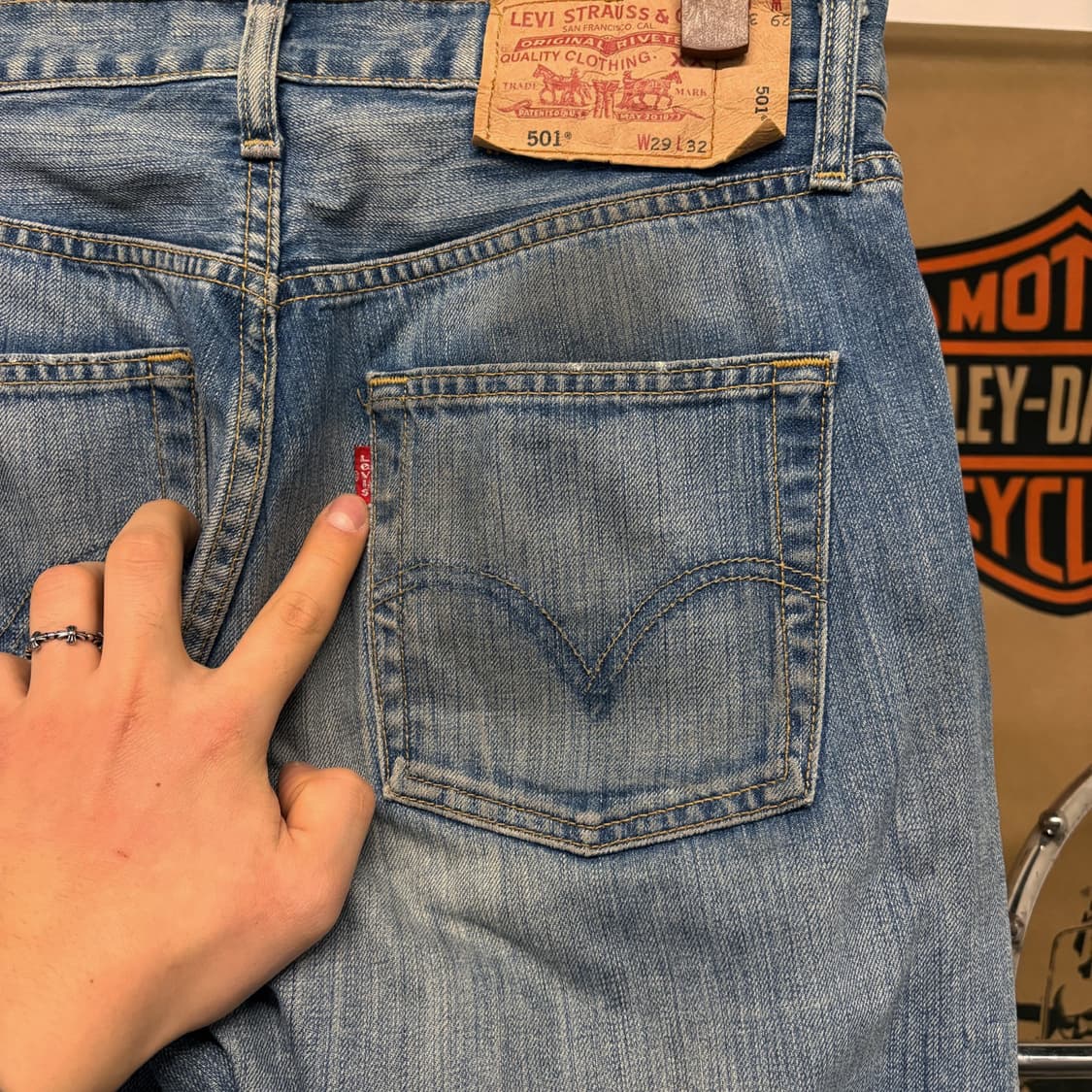 00s 리바이스 501 클래식 스트레이트 빈티지 워싱 데님팬츠 N388 상품이미지6