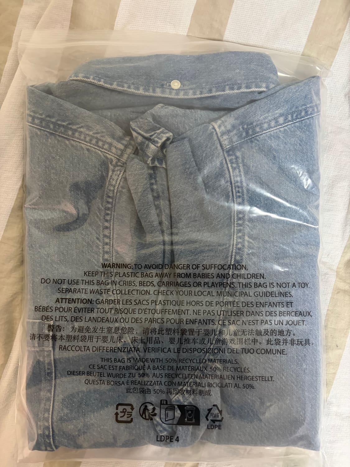 슈프림 25FW 아플리케 데님 셔츠 인디고 [L] 새상품 상품이미지3