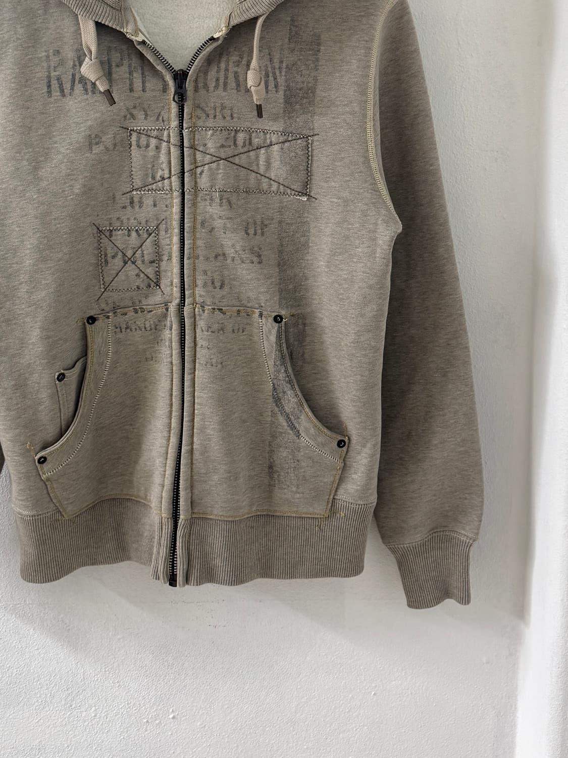 폴로 그레이 후드집업 상품이미지3