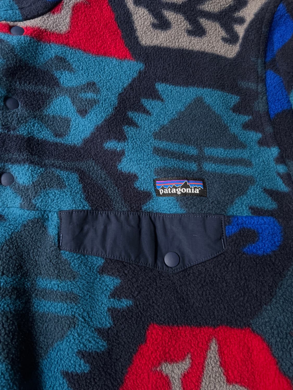 [L]파타고니아 신칠라 멕시코제 아즈텍 패턴 스냅 플리스 상품이미지4