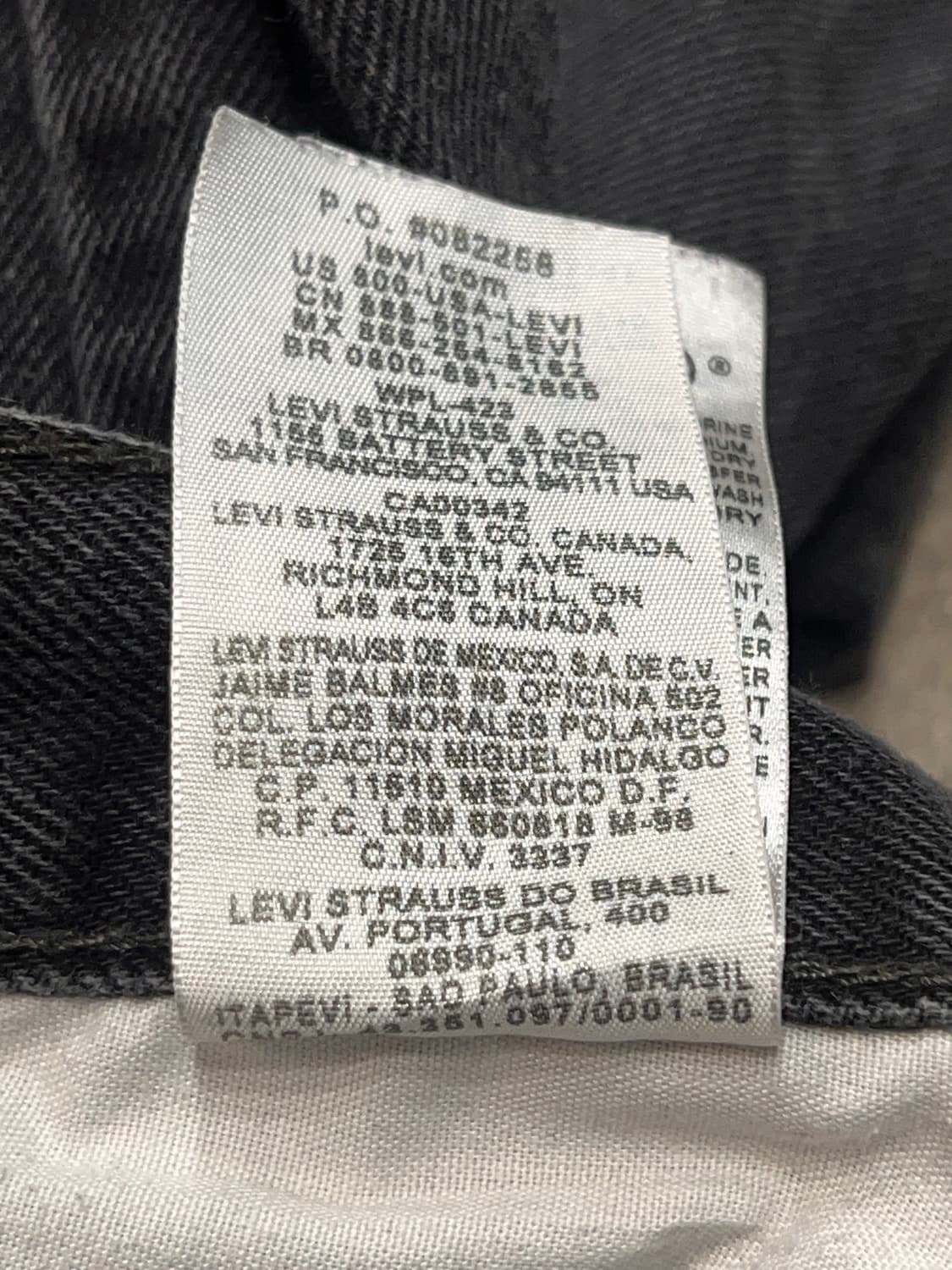 리바이스 550 릴렉스핏 블랙진 상품이미지8