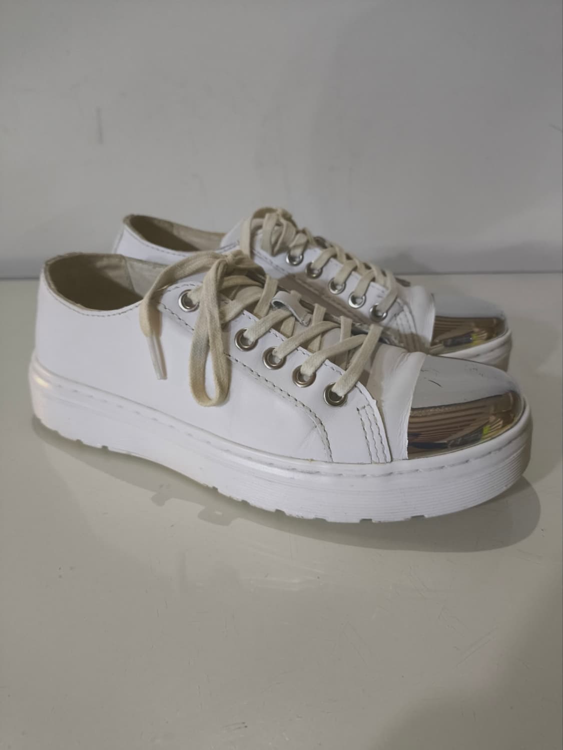 uk4 230mm 닥터마틴 알렉세이 실버 스니커즈  상품이미지1