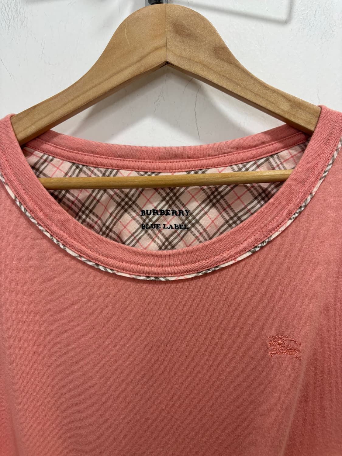 버버리 핑크 노바체크 긴팔 티셔츠 상품이미지5