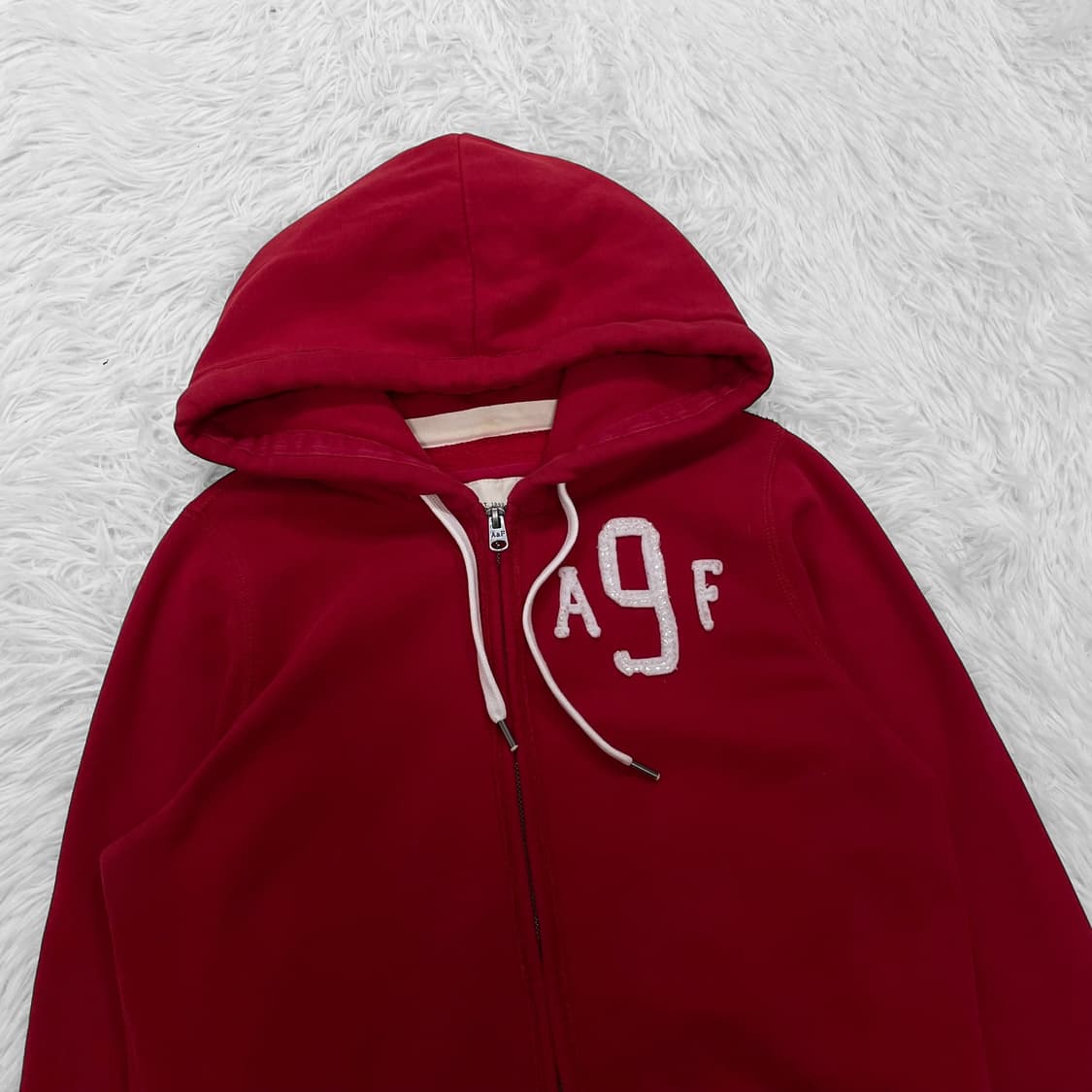 아베크롬비 AF 로고 후드집업 레드 상품이미지3