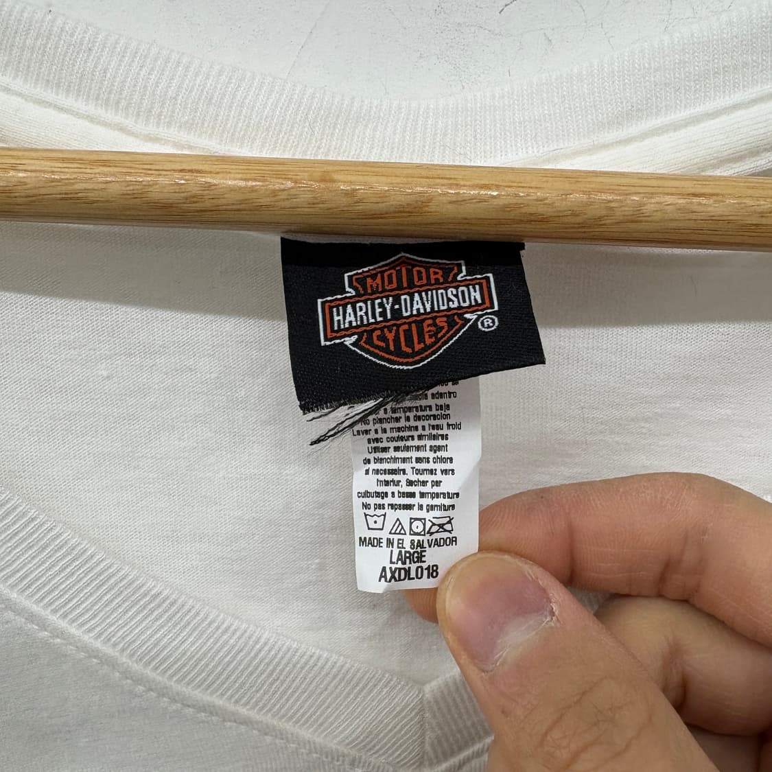 할리데이비슨 레이싱 반팔 티셔츠 화이트 여성 L 상품이미지4