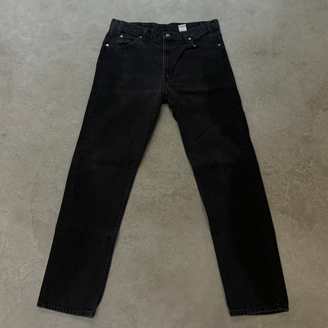 90s USA🇺🇸 리바이스 505 오렌지 탭 블랙 흑청 상품이미지1