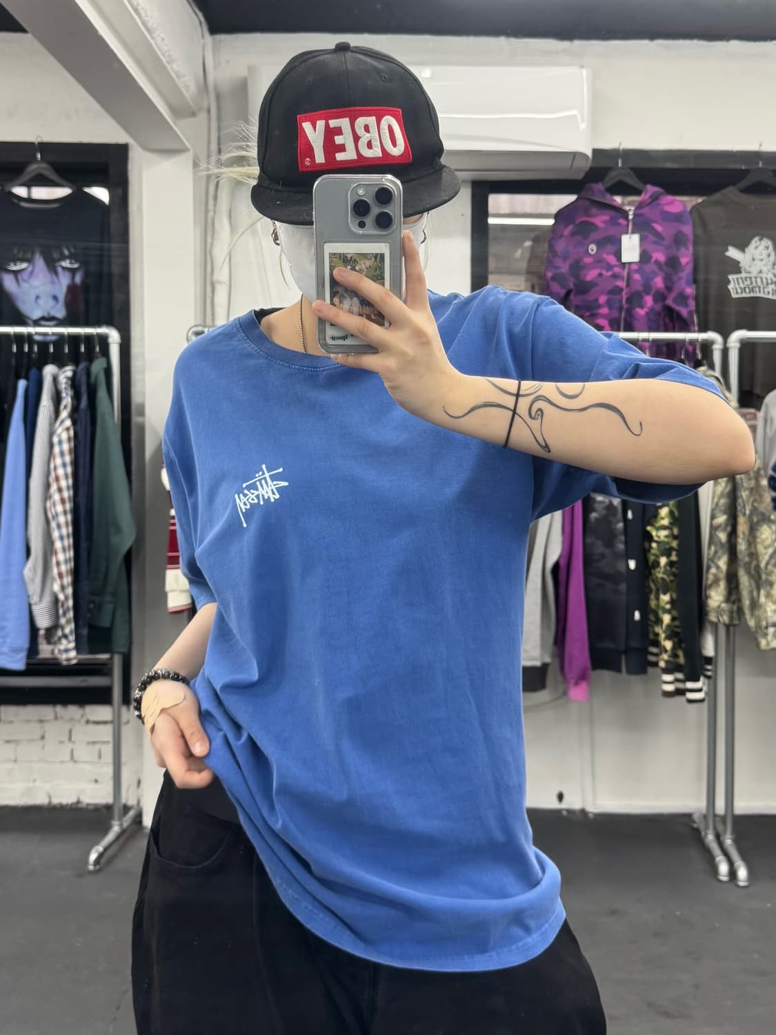 스투시 피그먼트 스탁로고 티셔츠 상품이미지1