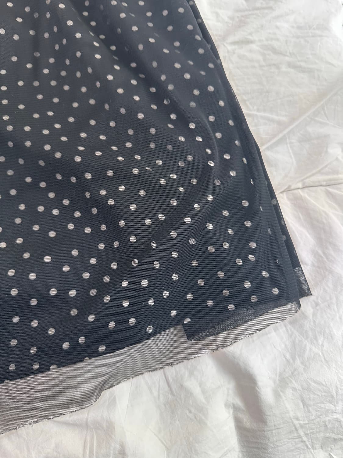 도트 쉬폰 롱스커트 상품이미지2