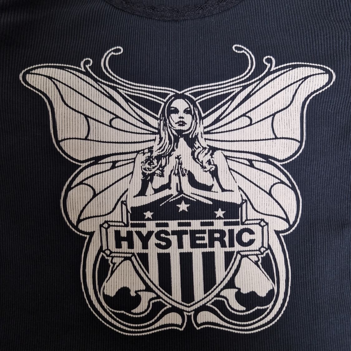 히스테릭 글래머 레비테이티드 걸 치비 티셔츠 블랙 긴팔 레이스 상품이미지5