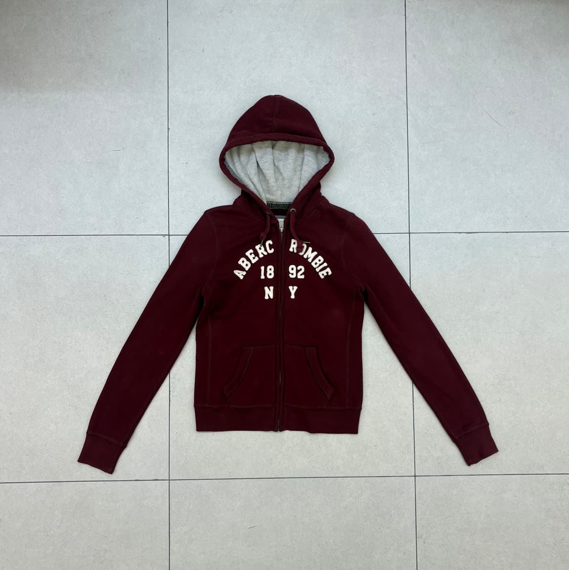 아베크롬비 피치 후드집업 버건디  상품이미지2