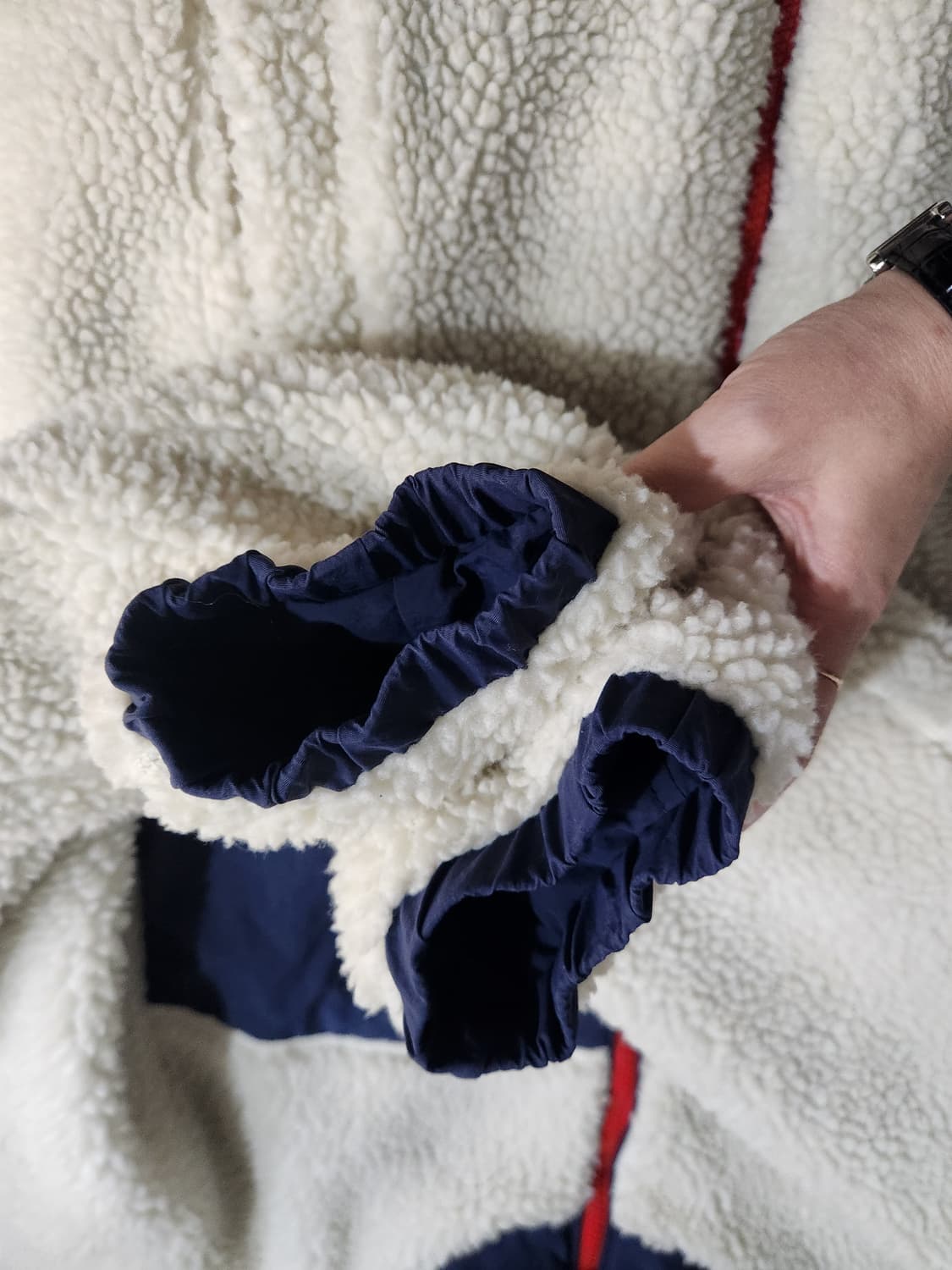 타미진스 리버서블 네이비 넥퍼패딩점퍼 상품이미지4