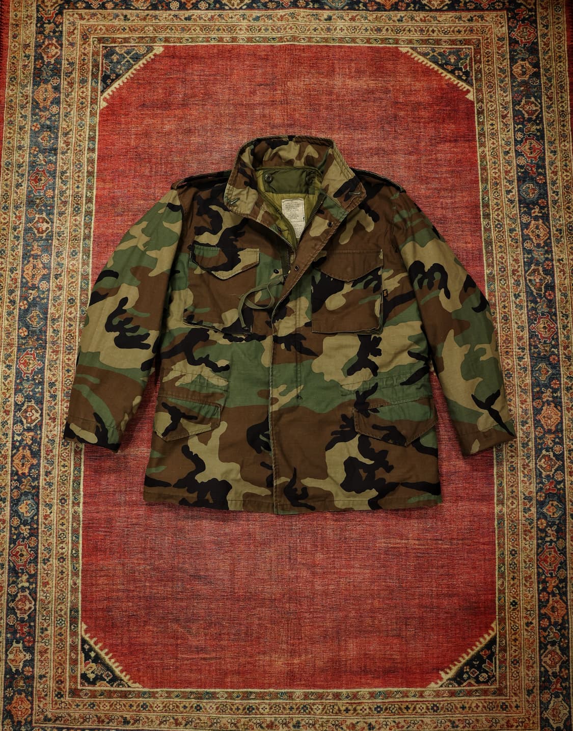 80s 오리지널 밀리터리 우드랜드카모 m65필드자켓 세트 판매 상품이미지1