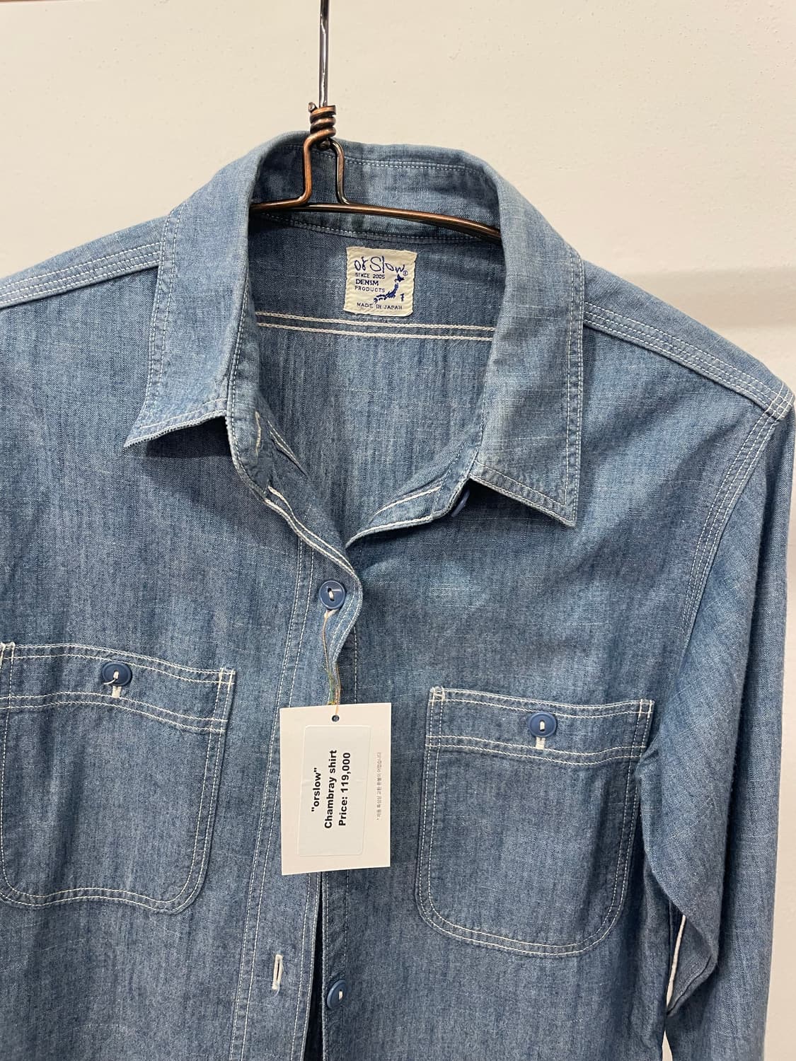 ORSLOW chambray shirt 상품이미지2
