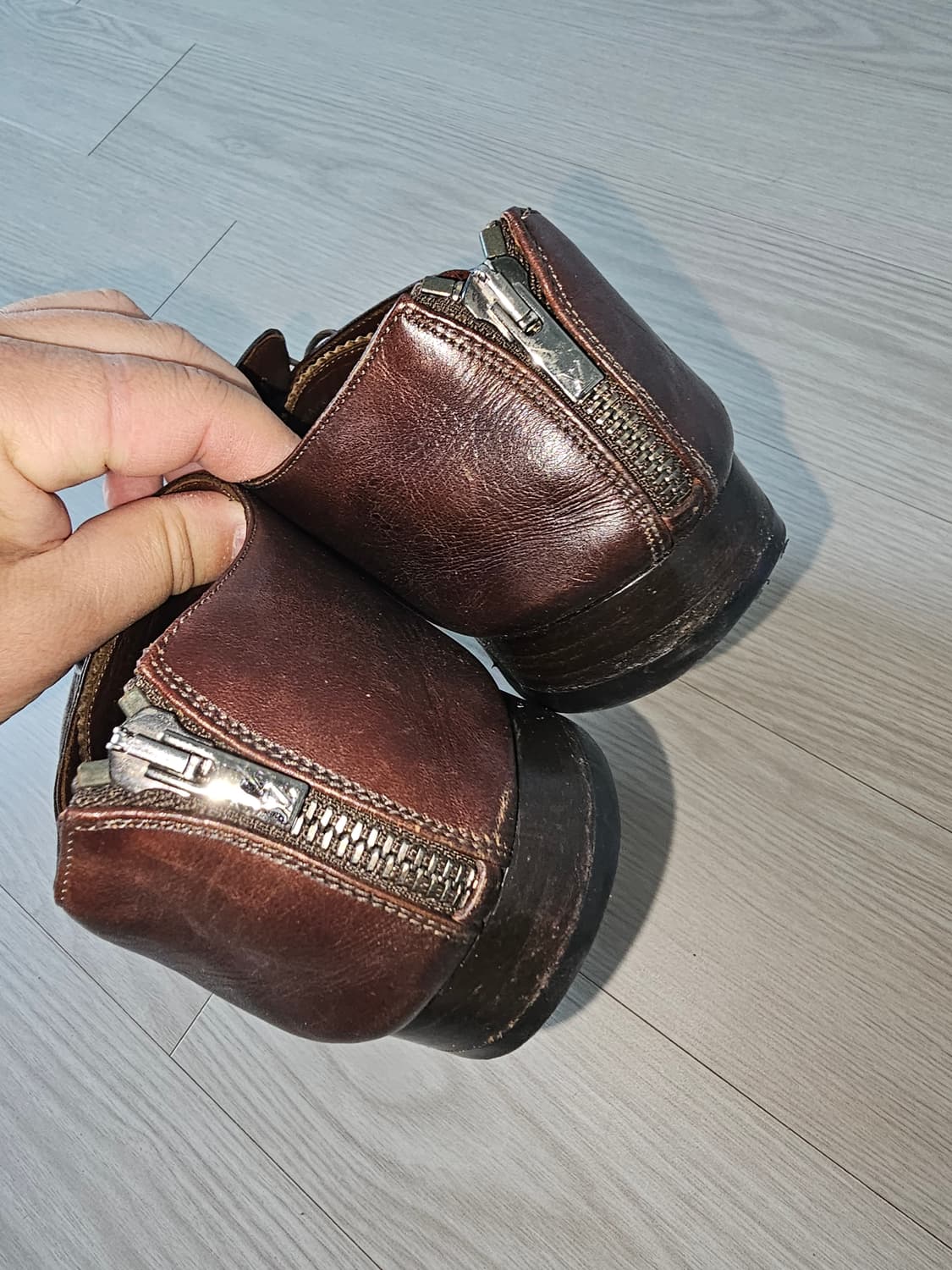 루이비통 남성 브라운 윙팁 구두 상품이미지2