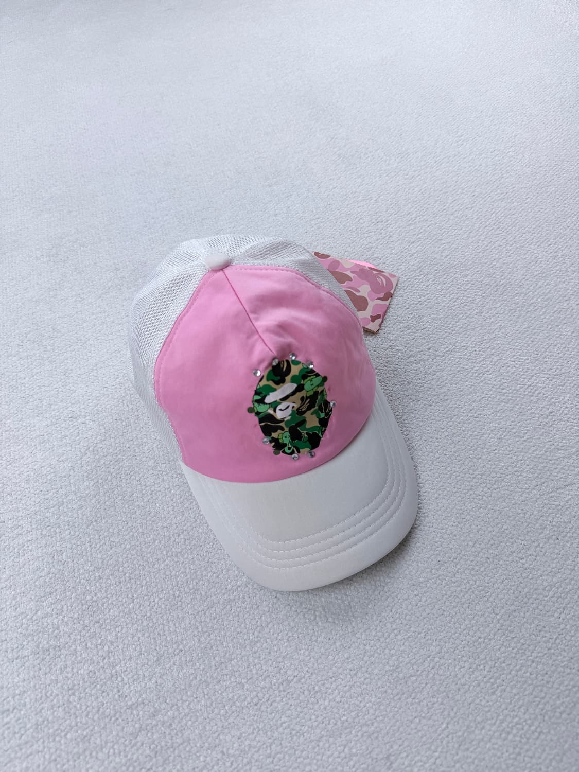 베이프 베이비마일로 카모 핑크 큐빅 매쉬캡 데드스탁 상품이미지1