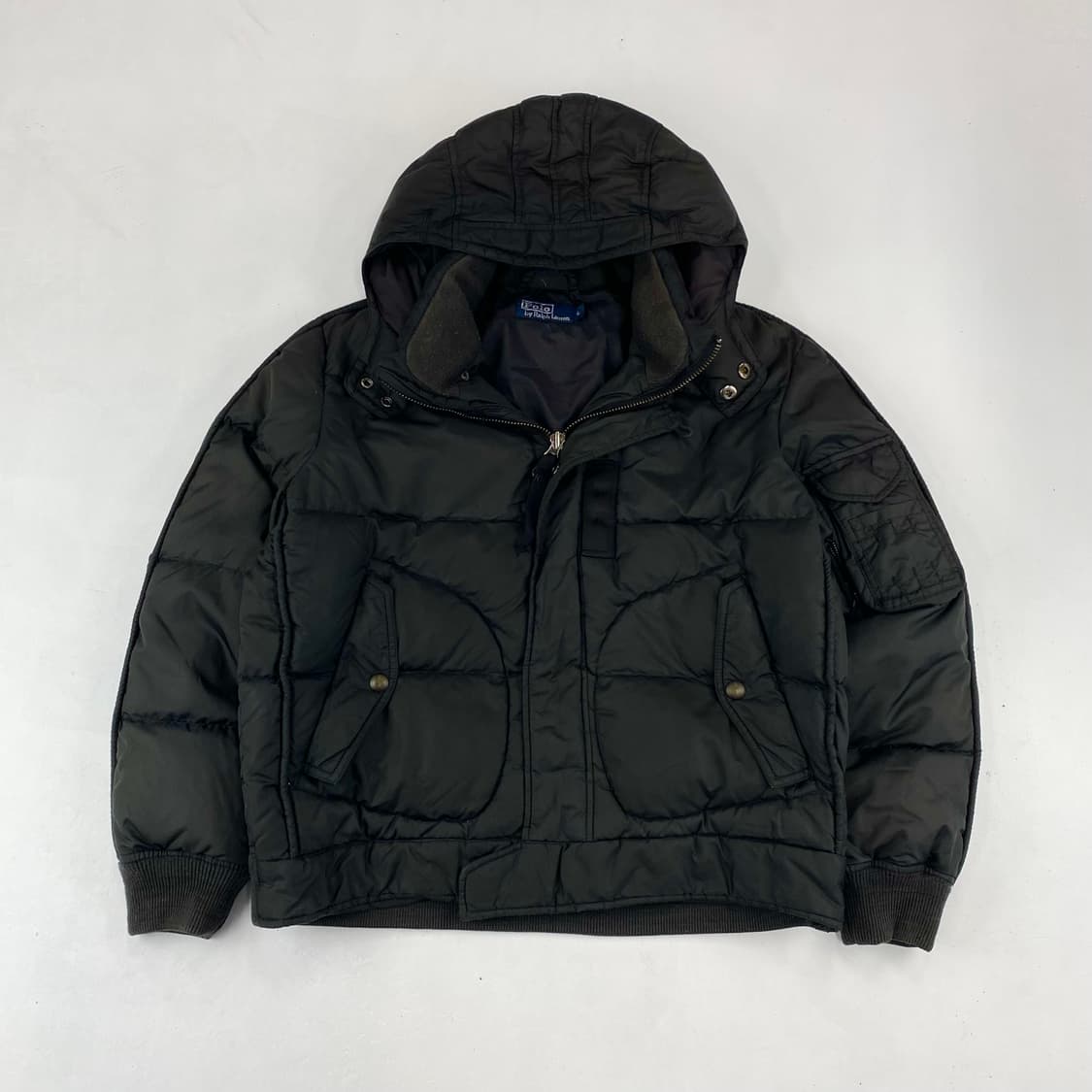 폴로 랄프로렌 포켓 유틸리티 크롭 블랙 푸퍼 다운 숏 패딩 (100) 상품이미지1