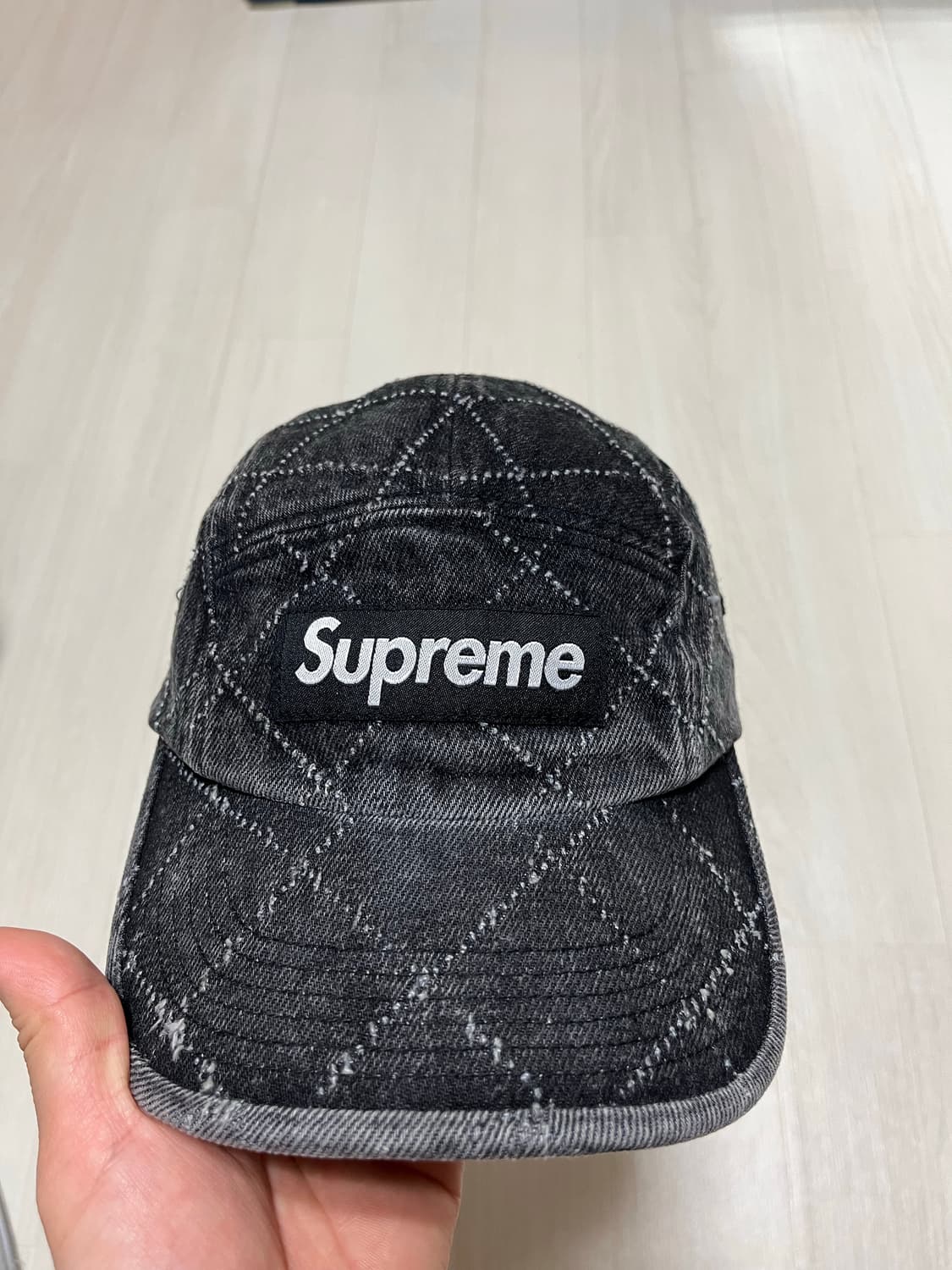 슈프림 데님 캠프캡 (블랙) 🔥 상품이미지2