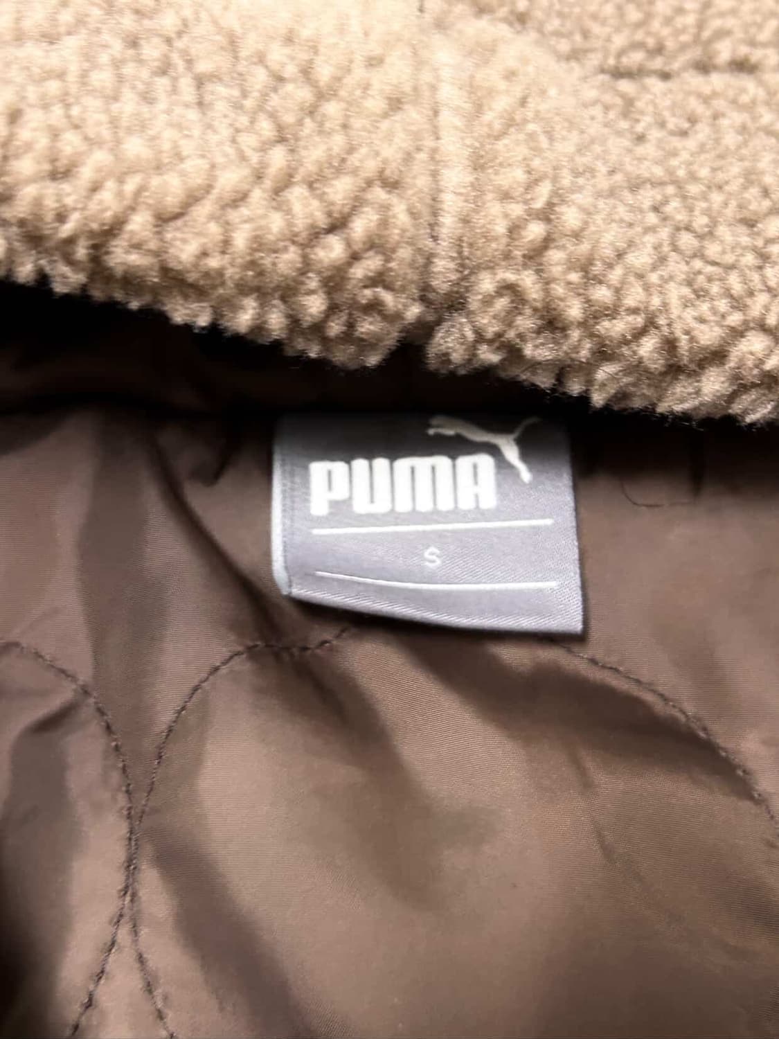 퓨마 스냅로고 초코 브라운 쉐르파 자켓 상품이미지8