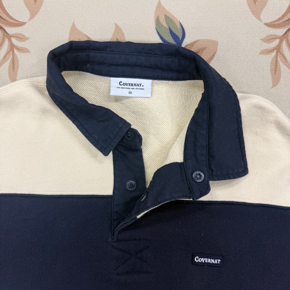 (XL)커버낫 Covernat 스트라이프 코튼 럭비티셔츠 상품이미지3