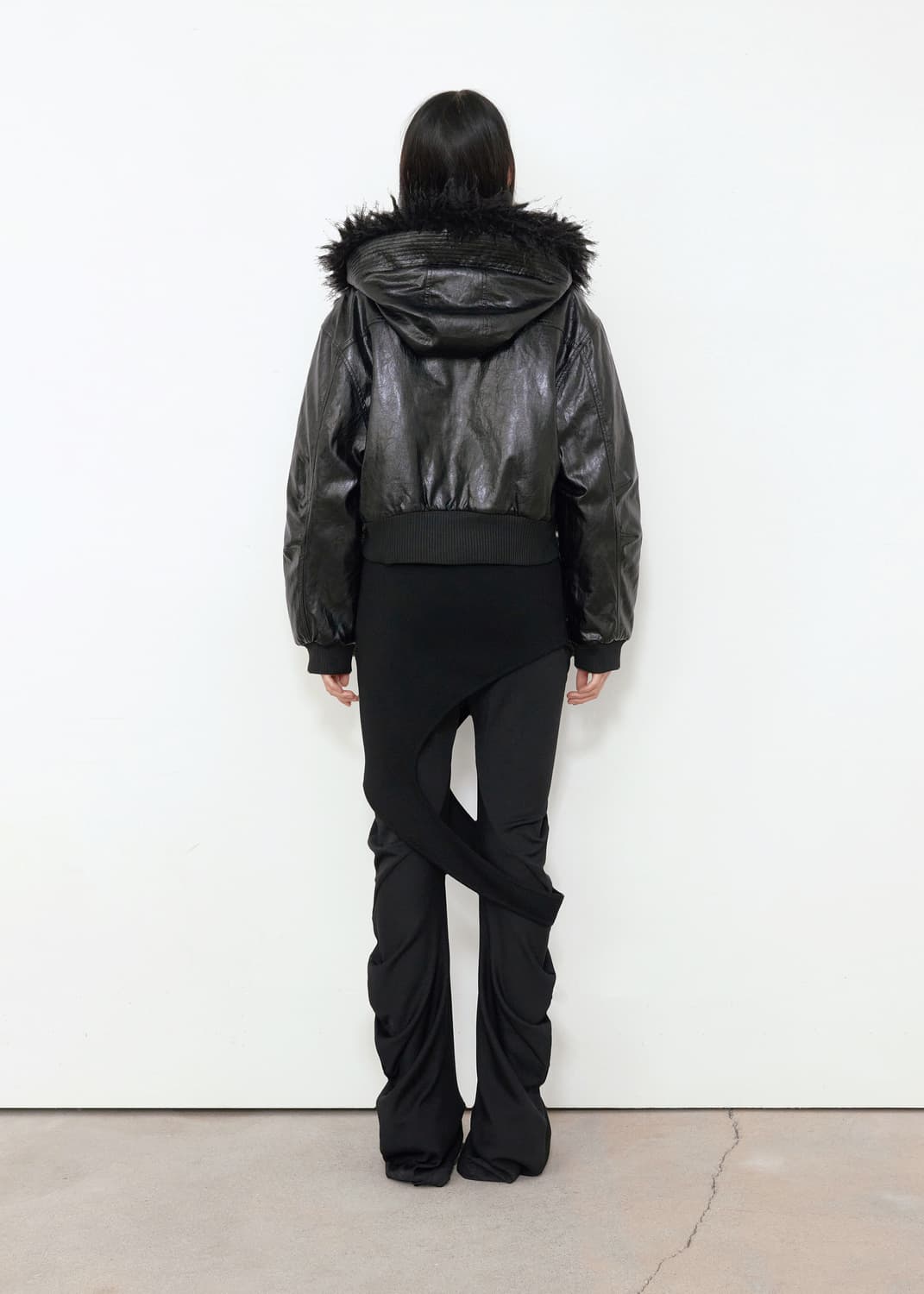 보헤미안서울 레더 퍼 후드 자켓 패딩 상품이미지4