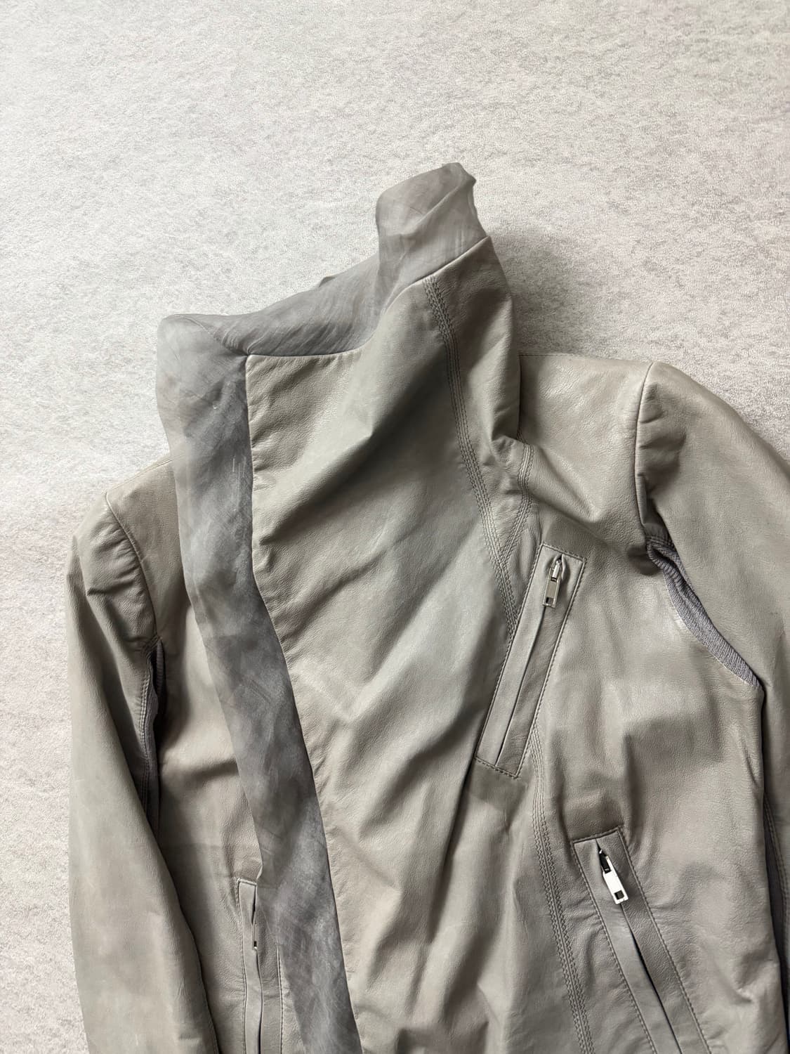 릭오웬스 캥거루 하이넥 레더자켓 상품이미지3