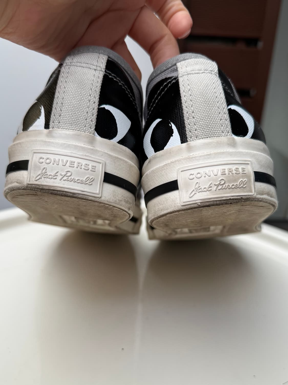 컨버스 x 플레이 꼼데가르송 잭퍼셀 드리즐 블랙 상품이미지8