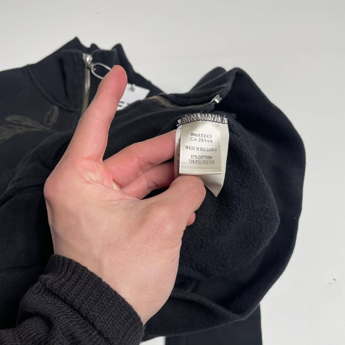 디젤 나뭇잎 체인 프린트 롱 립 져지 자켓 상품이미지8