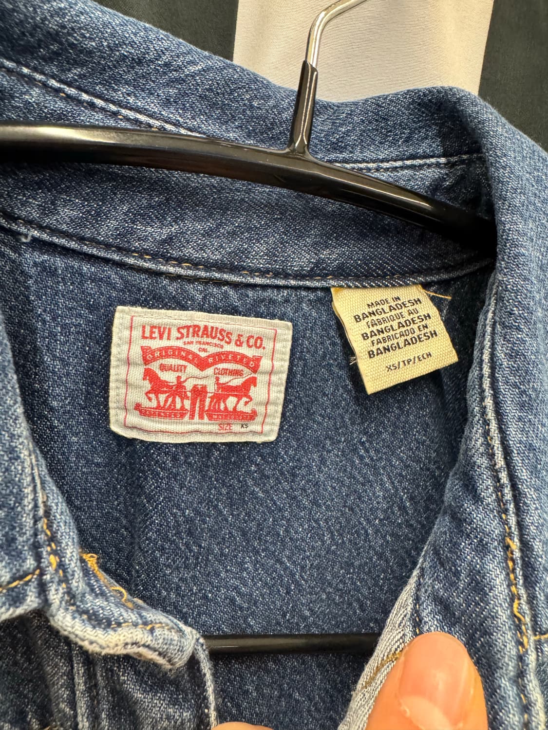 리바이스 웨스턴 데님 셔츠 처분  상품이미지2