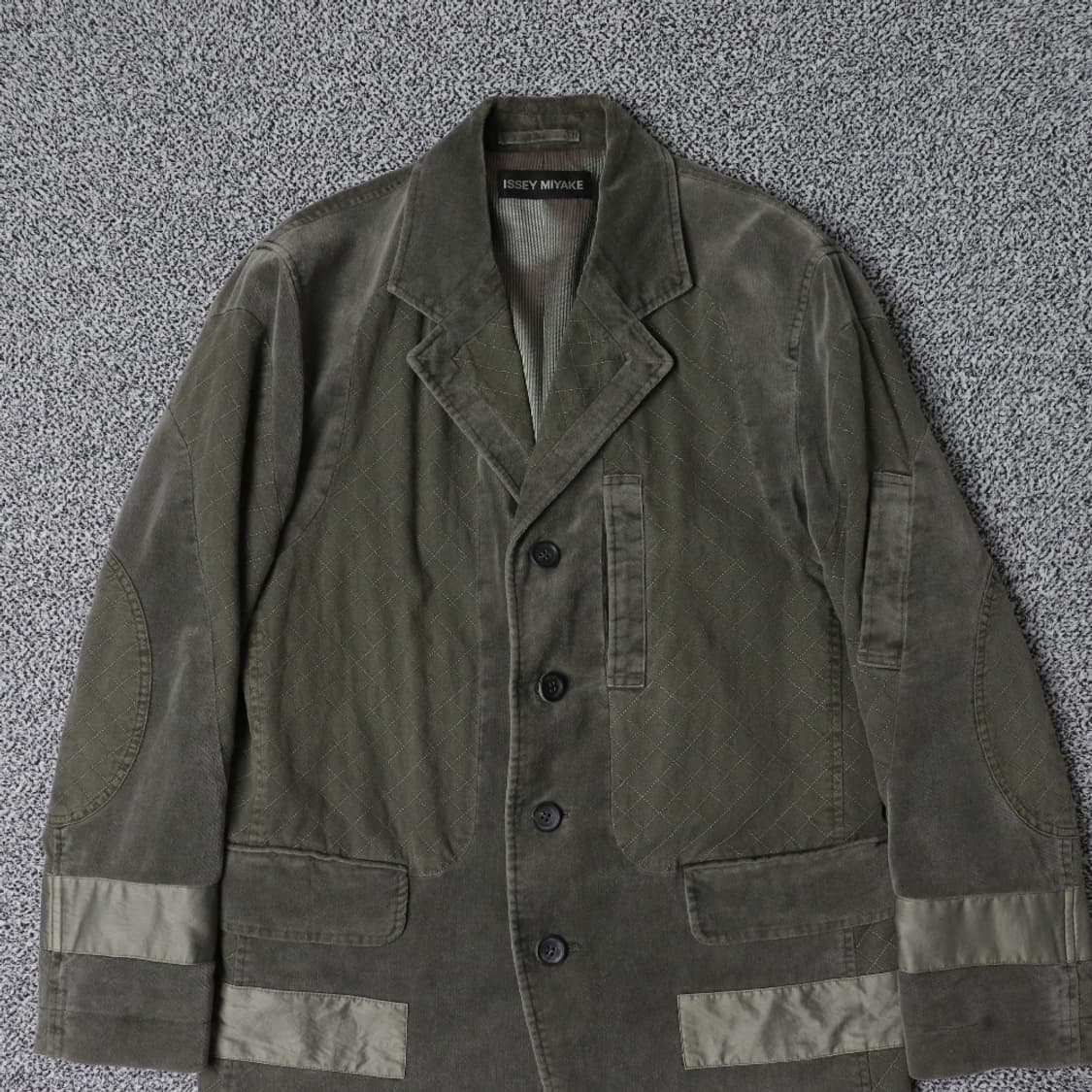 이세이 미야케 07aw 패치워크 퀄티드 벨벳 블레이저 자켓 (4) 상품이미지2