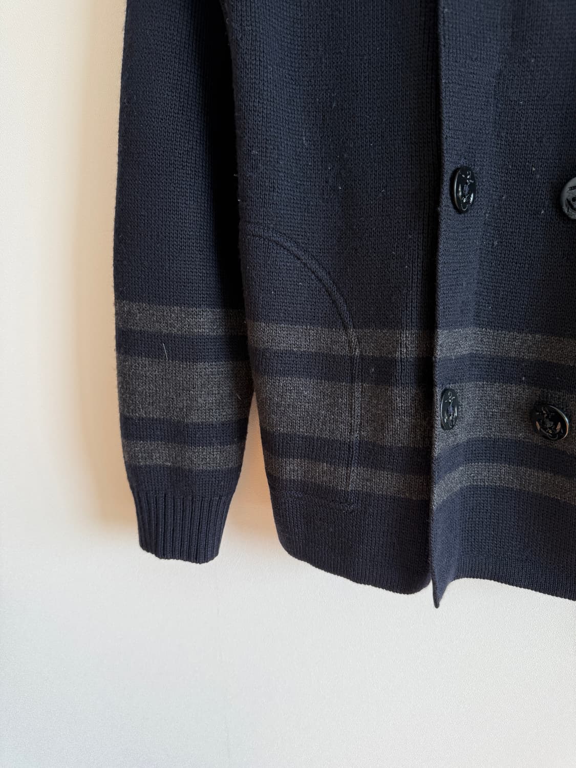 Pre owned 해군 피코트 모티브 울 가디건 상품이미지3