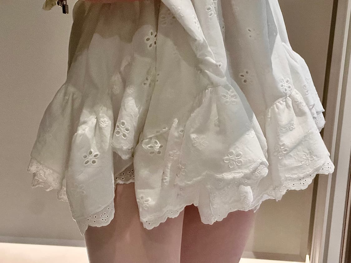 펀칭 아방한 프릴 미니원피스 상품이미지3