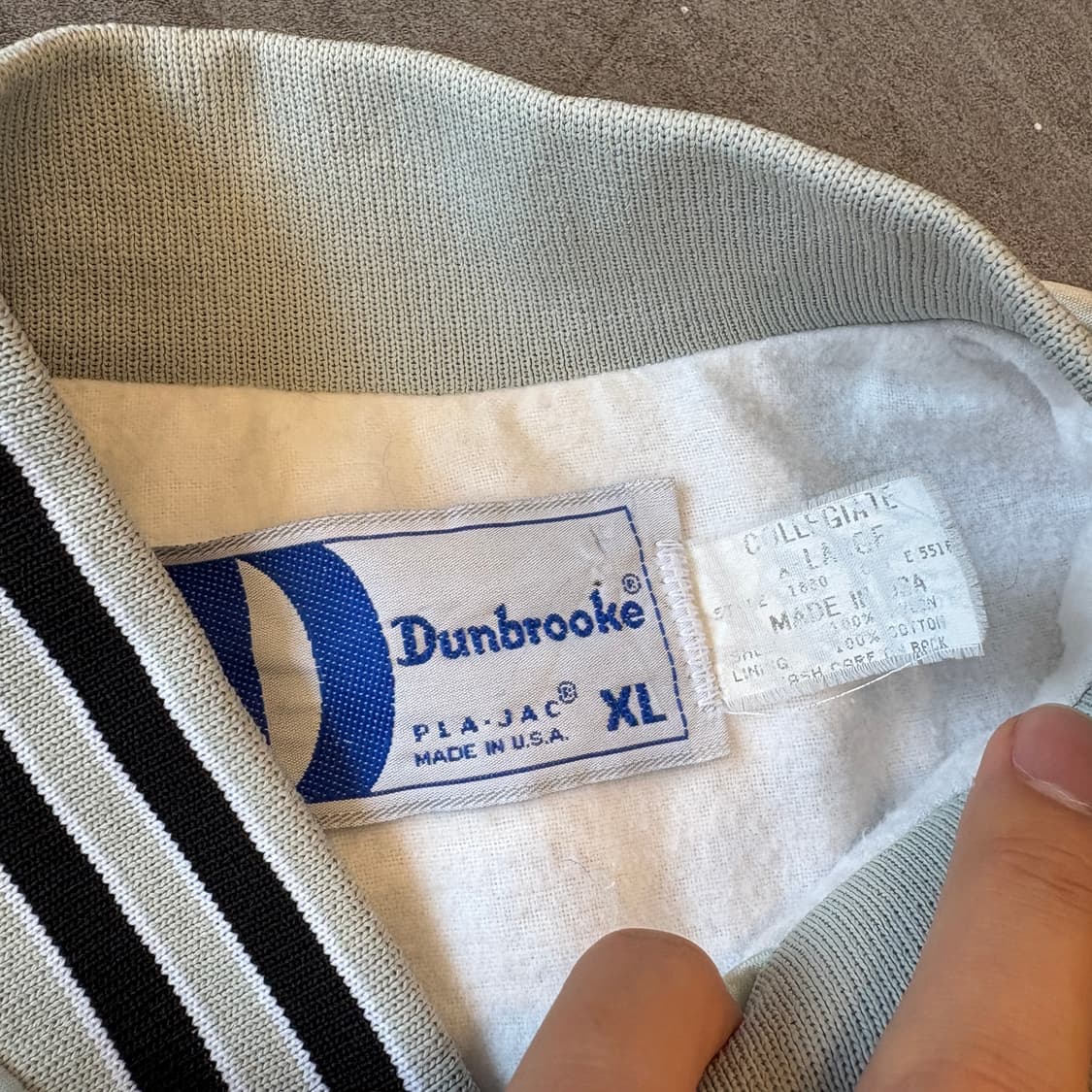 90년대 미국 생산 라이트 그레이 코치 세틴 자켓 상품이미지6