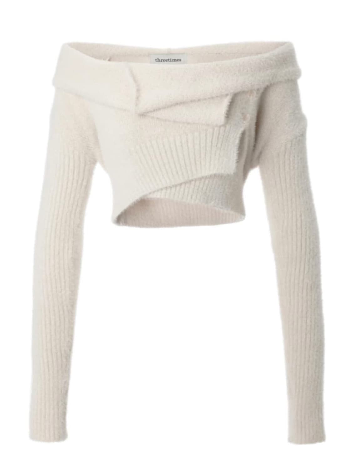Threetimes) hairly wrap cardigan 상품이미지1
