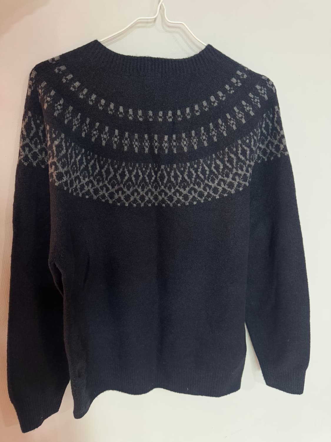 유니클로 플러피얀 노르딕니트 M 네이비 상품이미지5