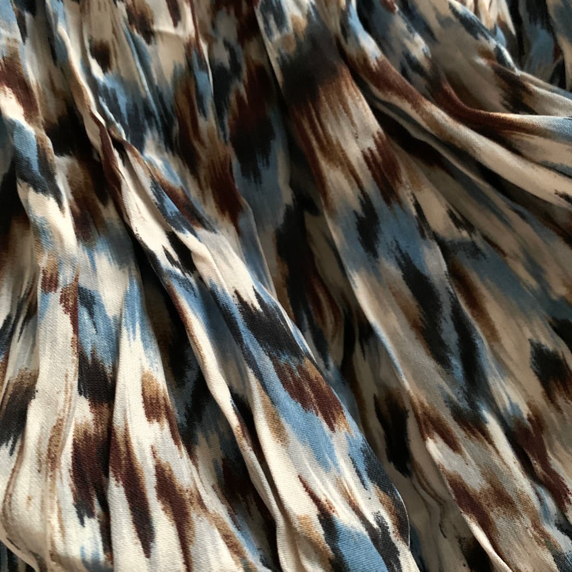 빈티지 이자벨마랑 스타일 블루 레오파드 패턴 플리츠 롱스커트 상품이미지6