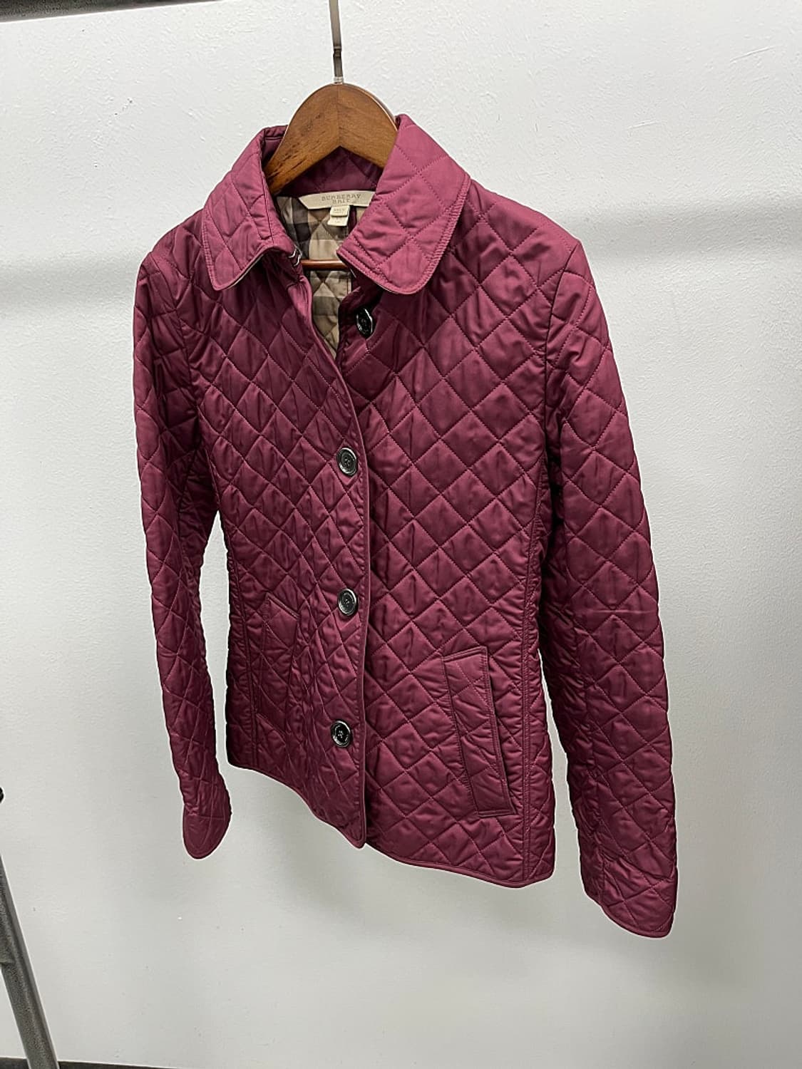 여) 버버리 버건디 퀼팅자켓  상품이미지1
