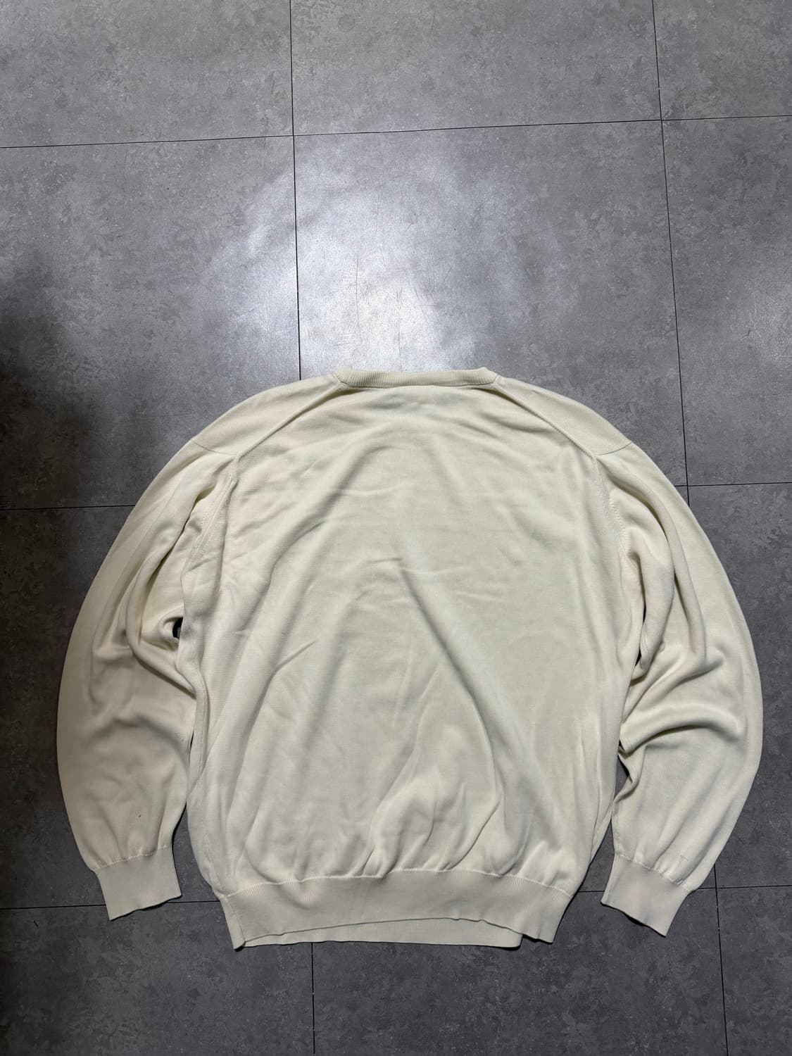 q 아이보리 빈티지 코튼 니트 105 size   상품이미지7