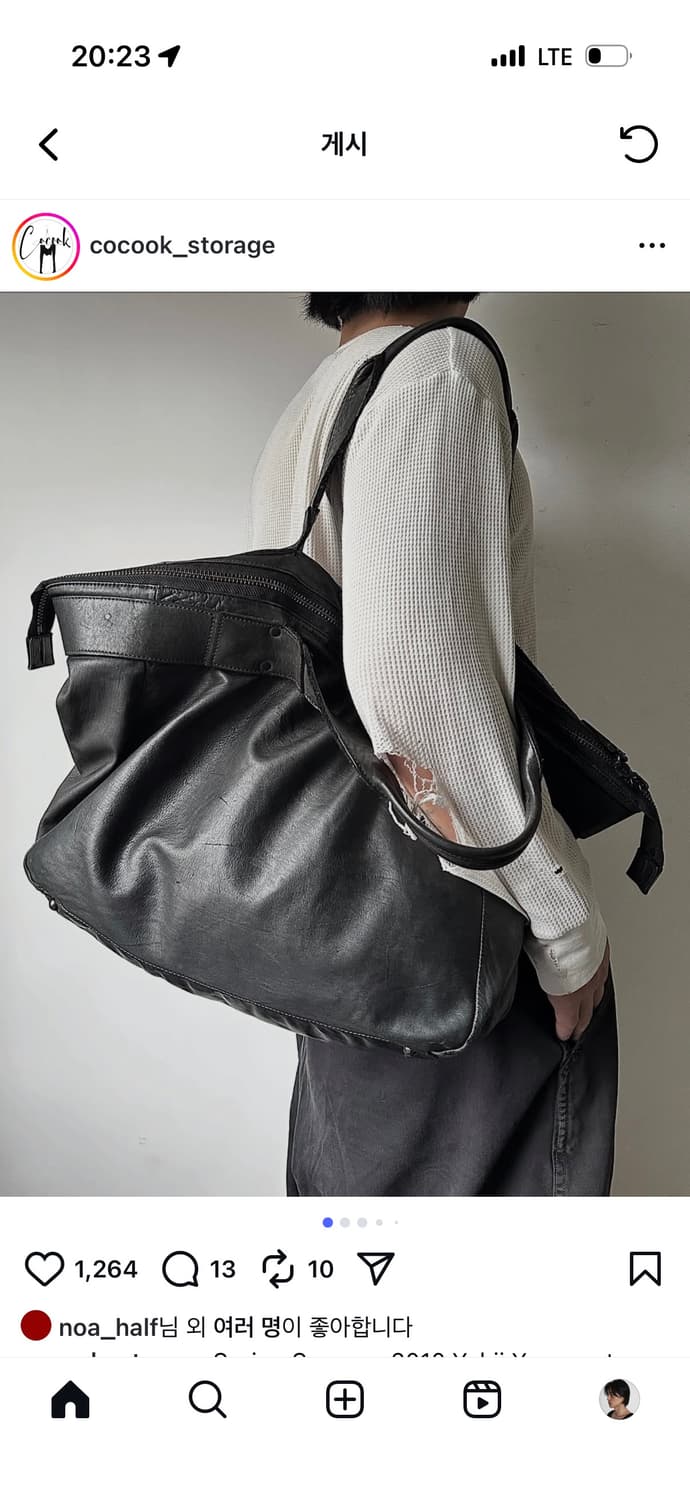 2010 Yohji Yamamoto leather bag 상품이미지1