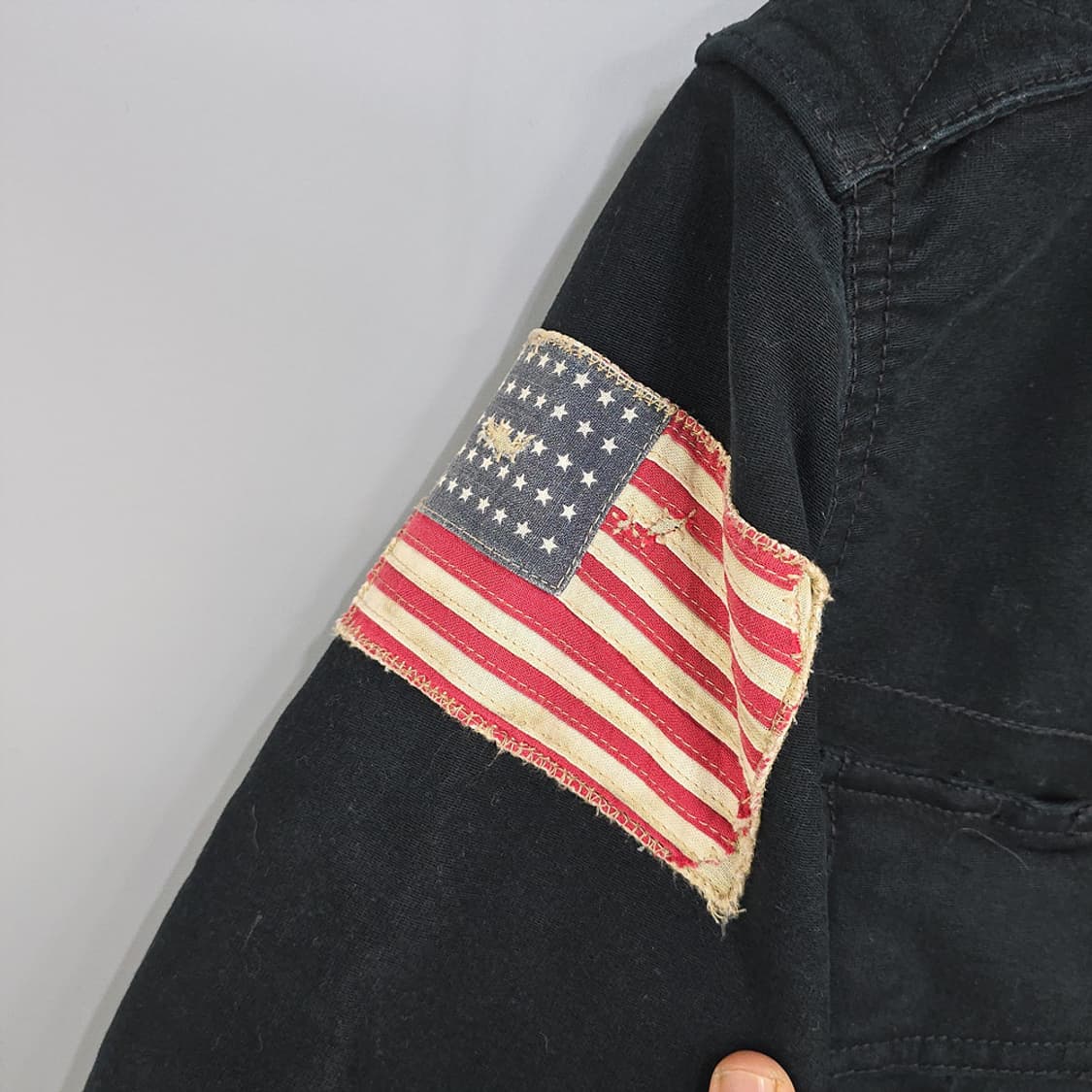 폴로진스(Polo Jeans) 성조기 패치 셰르파 자켓 M 상품이미지4