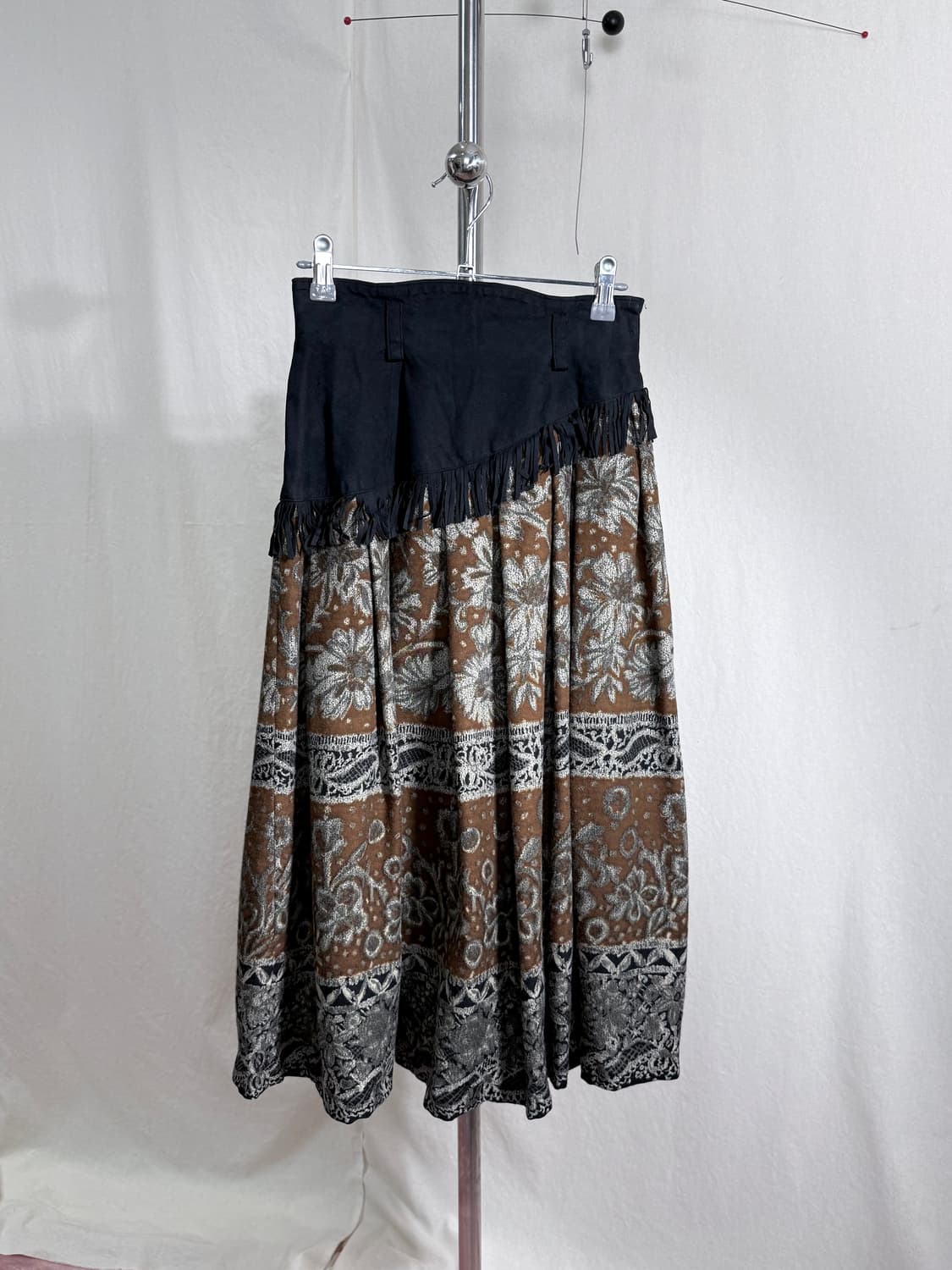 Lanerossi 웨스턴 무드 플라워 울 스커트 상품이미지2