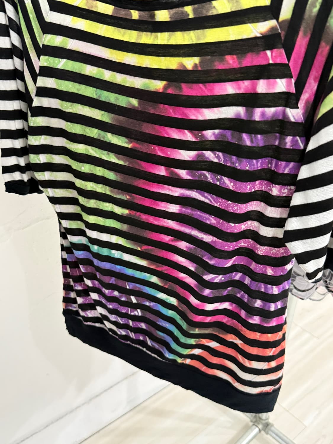 Y2K Galaxy Stripe Batwing Top 상품이미지10