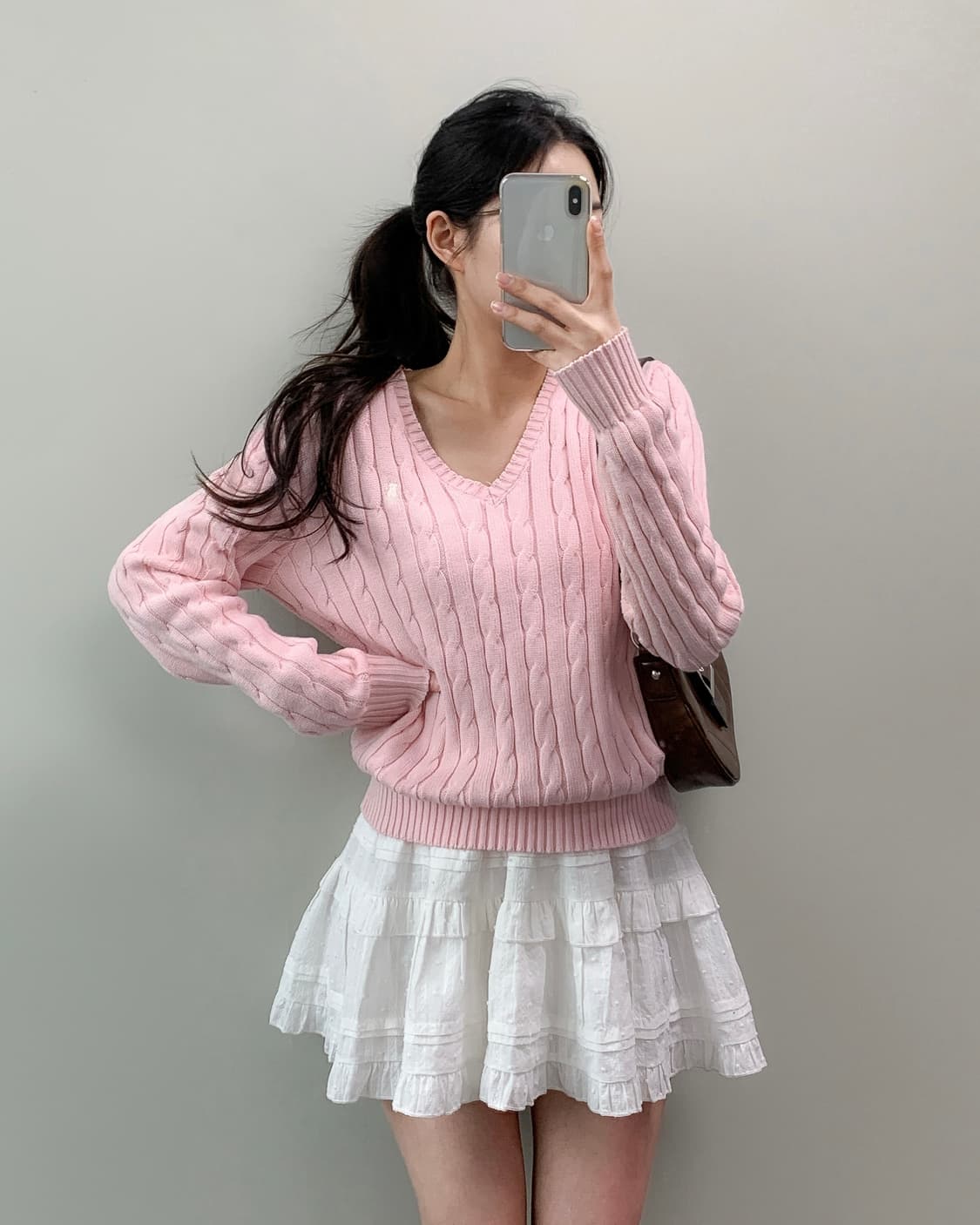 폴로 브이넥 니트 상품이미지2