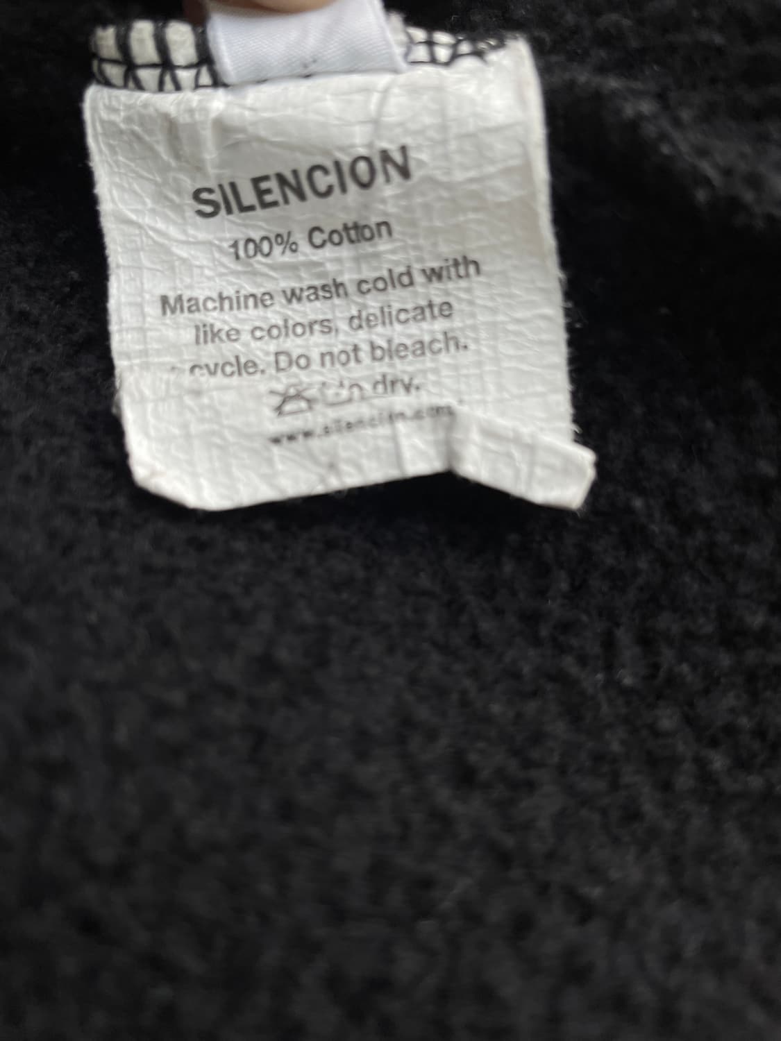 실렌시온 언발 스트랩 오버핏 맨투맨 블랙 상품이미지5